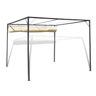 Tuinpaviljoen met inschuifbaar dak