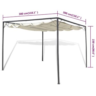 Tuinpaviljoen met inschuifbaar dak
