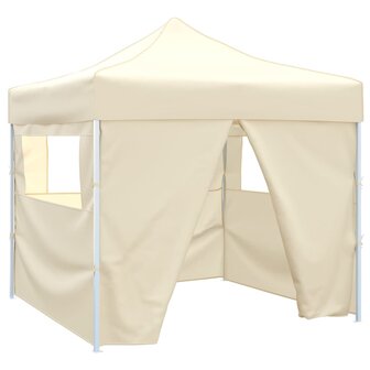 Vouwtent met 4 zijwanden 3x3 m cr&egrave;me