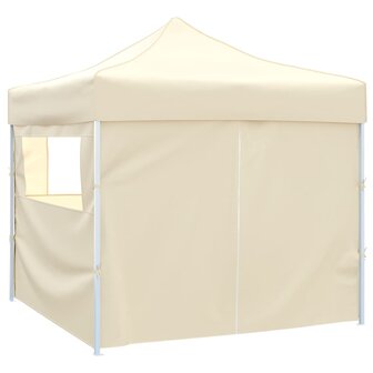 Vouwtent met 4 zijwanden 3x3 m cr&egrave;me