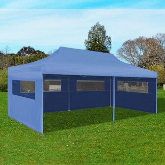 Partytent pop-up inklapbaar 3x6 m blauw