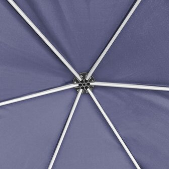 Partytent met zijwanden pop-up zeshoekig 3,6x3,1 m donkerblauw