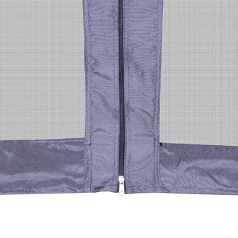 Partytent met zijwanden pop-up zeshoekig 3,6x3,1 m donkerblauw