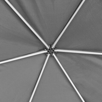 Partytent pop-up zeshoekig met 6 zijwanden 3,6x3,1 m grijs