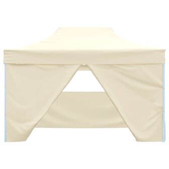 Vouwtent pop-up met 4 zijwanden 3x4,5 m cr&egrave;mewit