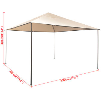 Prieel 4x4 m staal beige