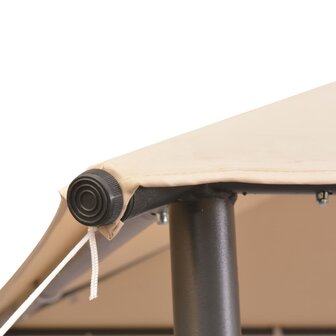 Prieel 3x3 m staal beige