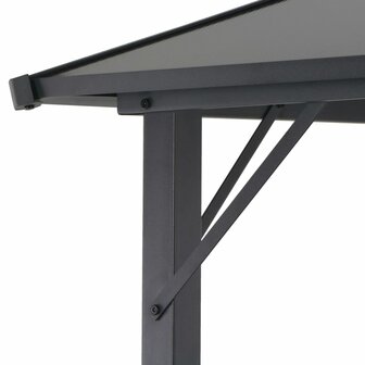 Prieel met dak 3x3 m aluminium antracietkleurig