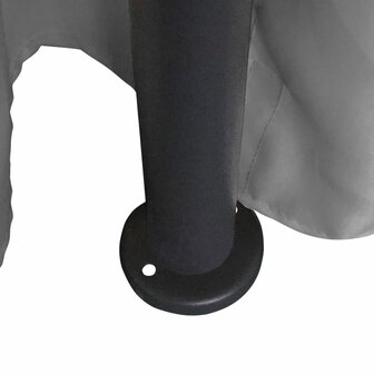 Prieel met gordijnen rond 3,5x2,7 m antracietkleurig