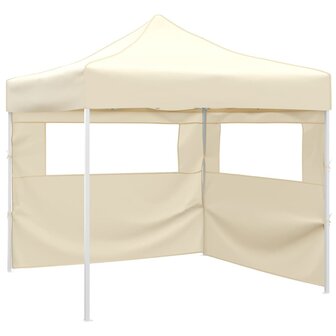 Vouwtent met 2 wanden 3x3 m cr&egrave;me