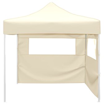 Vouwtent met 2 wanden 3x3 m cr&egrave;me