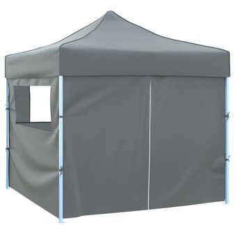 Vouwtent pop-up met 4 zijwanden 3x3 m antraciet