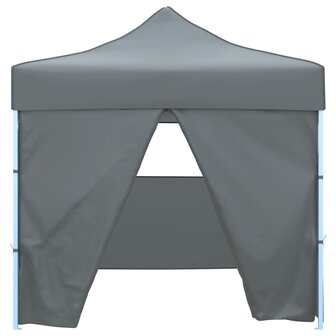Vouwtent pop-up met 4 zijwanden 3x3 m antraciet