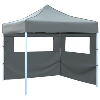 Vouwtent pop-up met 2 zijwanden 3x3 m antraciet