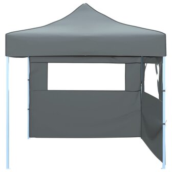 Vouwtent pop-up met 2 zijwanden 3x3 m antraciet