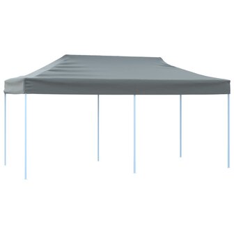 Partytent pop-up inklapbaar met zijwanden 3x6 m antraciet
