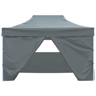 Vouwtent pop-up met 4 zijwanden 3x4,5 m antraciet