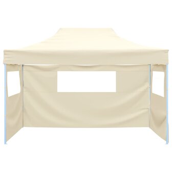 Vouwtent met 3 wanden 3x4,5 m cr&egrave;me