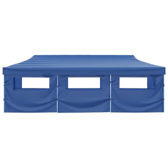 Vouwtent pop-up met 8 zijwanden 3x9 m blauw
