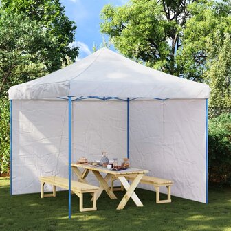 Tentwanden 2 st met ritssluiting PE wit