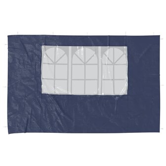 Tentwanden met raam PE blauw 2 st