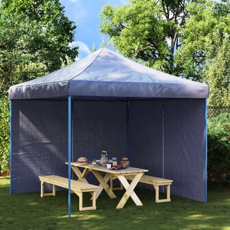 Tentwanden met ritssluiting PE blauw 2 st