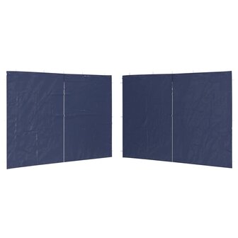 Tentwanden met ritssluiting PE blauw 2 st