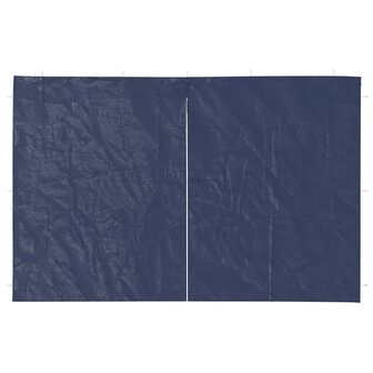 Tentwanden met ritssluiting PE blauw 2 st