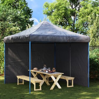 Tentwanden met ritssluiting PE antraciet 2 st