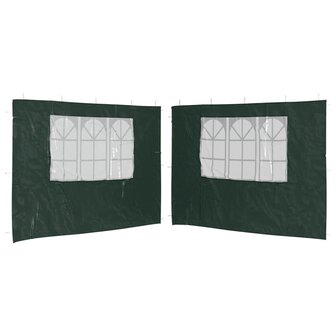 Tentwanden met raam PE groen 2 st