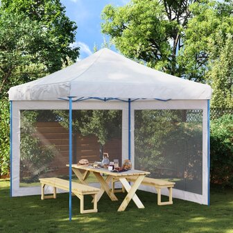 Tentwanden 2 st gaas wit en zwart