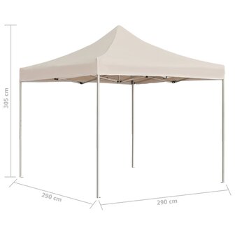Partytent professioneel inklapbaar 3x3 m aluminium cr&egrave;me