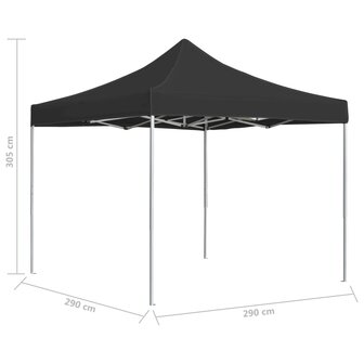Partytent professioneel inklapbaar 3x3 m aluminium antraciet