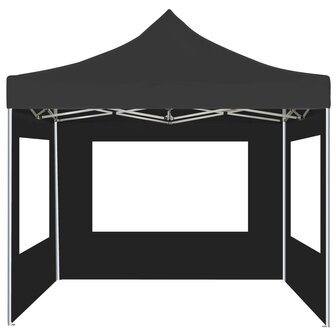 Partytent inklapbaar met wanden 3x3 m aluminium antraciet