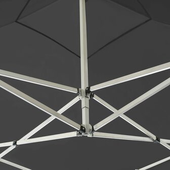 Partytent inklapbaar met wanden 3x3 m aluminium antraciet