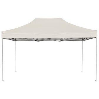 Partytent professioneel inklapbaar 4,5x3 m aluminium cr&egrave;me