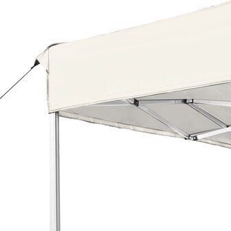 Partytent professioneel inklapbaar 4,5x3 m aluminium cr&egrave;me