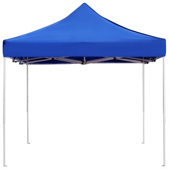 Partytent professioneel inklapbaar 4,5x3 m aluminium blauw