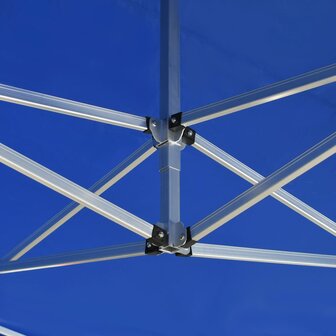 Partytent professioneel inklapbaar 4,5x3 m aluminium blauw