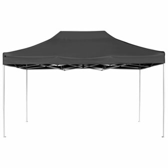 Partytent professioneel inklapbaar 4,5x3 m aluminium antraciet