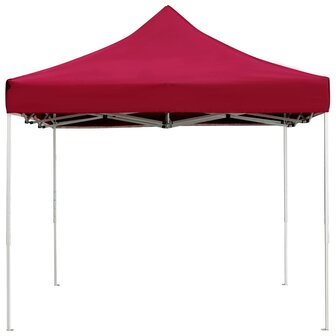Partytent professioneel inklapbaar 4,5x3 m aluminium wijnrood