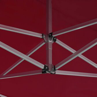 Partytent professioneel inklapbaar 4,5x3 m aluminium wijnrood