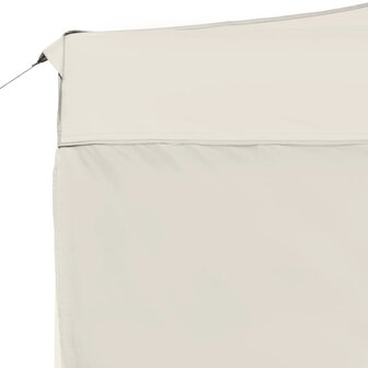 Partytent inklapbaar met wanden 4,5x3 m aluminium cr&egrave;me