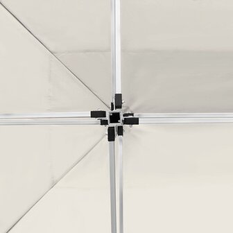 Partytent inklapbaar met wanden 4,5x3 m aluminium cr&egrave;me