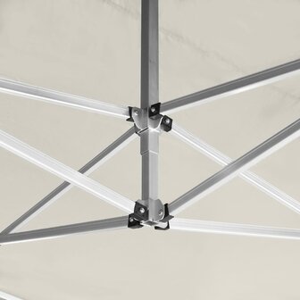 Partytent inklapbaar met wanden 4,5x3 m aluminium cr&egrave;me