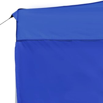Partytent inklapbaar met wanden 4,5x3 m aluminium blauw