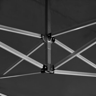 Partytent inklapbaar met wanden 4,5x3 m aluminium antraciet