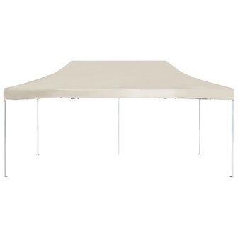 Partytent professioneel inklapbaar 6x3 m aluminium cr&egrave;me