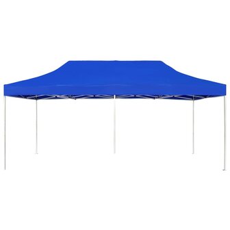 Partytent professioneel inklapbaar 6x3 m aluminium blauw