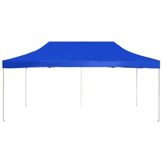 Partytent professioneel inklapbaar 6x3 m aluminium blauw